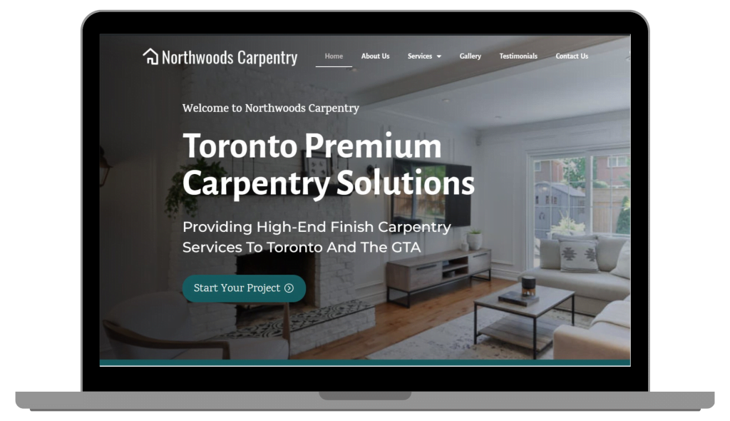 Carpentry Website Design Toronto